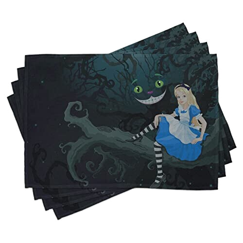 Tapis Alice au pays des merveilles multi 30x45 cm