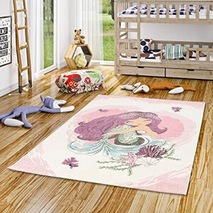 Tapis La petite sirène rose 120x170 cm