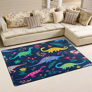 Tapis Dinosaure multicolore 50x80 cm