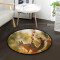 Tapis Écureuil multicolore rond 92x92 cm - miniature