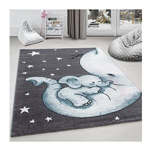 Tapis Éléphant bleu 160x230 cm