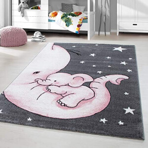 Tapis Éléphant rose rond 80x150 cm