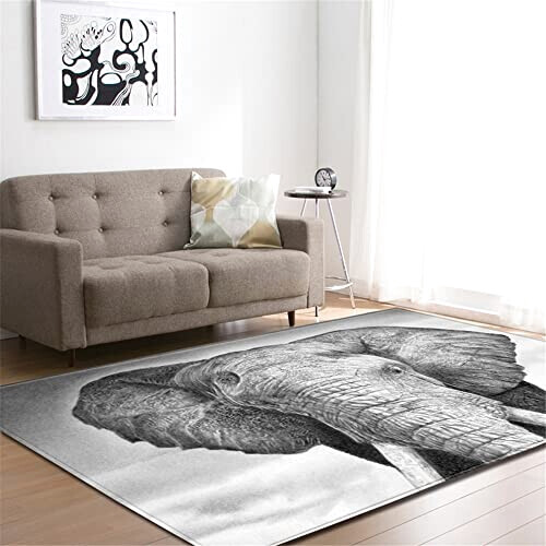 Tapis Éléphant gris 50x80 cm