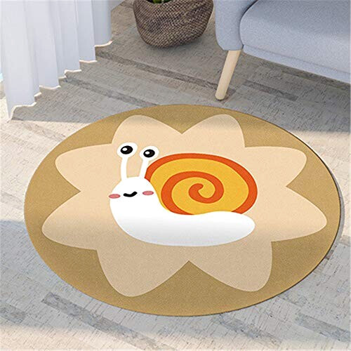 Tapis Escargot blanc rond 80 cm