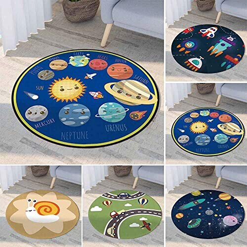 Tapis Escargot blanc rond 80 cm variant 4 