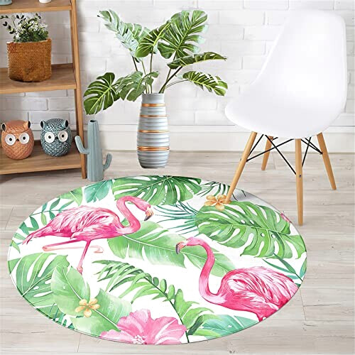 Tapis Flamant rose rond 40 cm