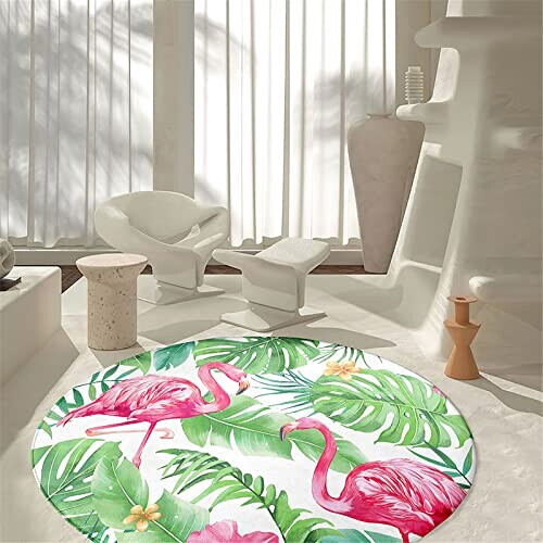 Tapis Flamant rose rond 40 cm variant 1 