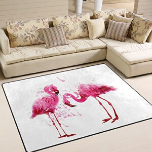 Tapis Flamant rose multicolore 203x147.3 cm