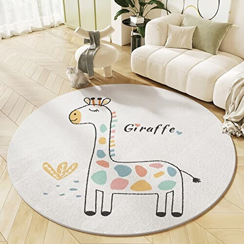 Tapis Girafe rond 120x120 cm