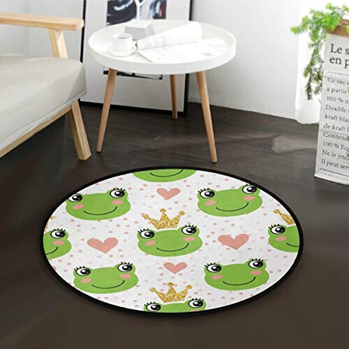 Tapis Grenouille multicolore rond 92x92 cm