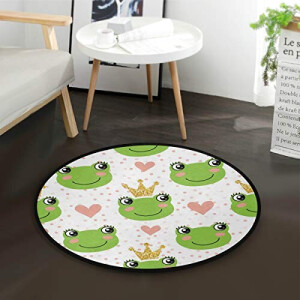 Tapis Grenouille multicolore rond 92x92 cm