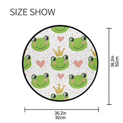 Tapis Grenouille multicolore rond 92x92 cm variant 3 