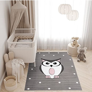 Tapis Hibou gris 80x150 cm