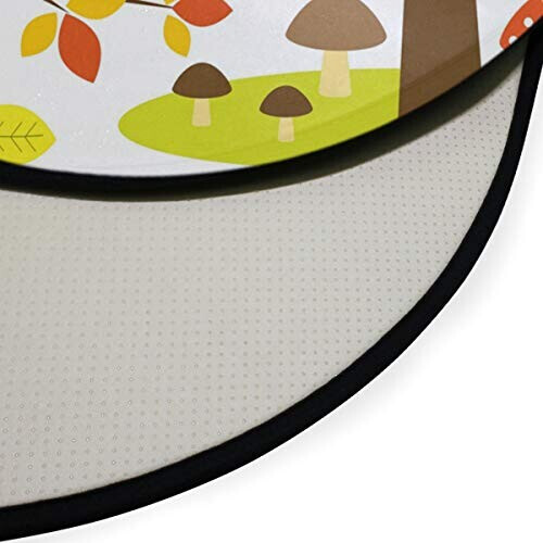 Tapis Hibou multicolore rond 92x92 cm variant 1 