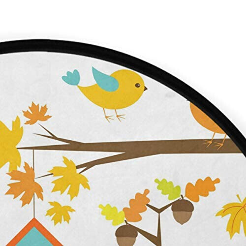 Tapis Hibou multicolore rond 92x92 cm variant 2 