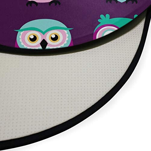 Tapis Hibou multicolore rond 92x92 cm variant 1 