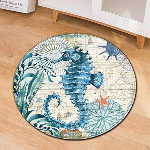 Tapis Hippocampe rond 40 cm