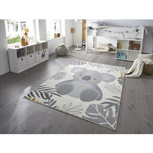 Tapis Koala crème jaune moutarde 80x150 cm