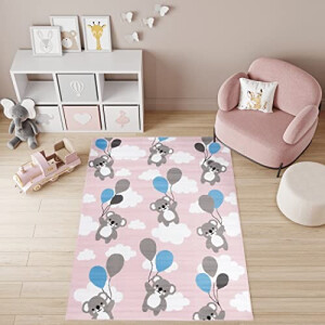 Tapis Koala rose bleu 80x150 cm