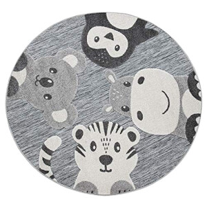 Tapis Koala gris rond 160 cm