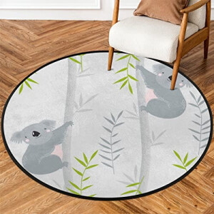 Tapis Koala multicolore rond 92 cm