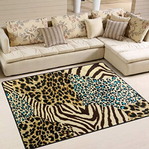 Tapis Léopard multicolore 203x147 cm