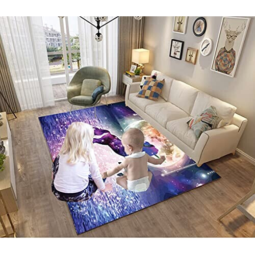 Tapis Licorne rose 100x150 cm variant 1 
