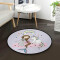 Tapis Licorne multicolore rond 92x92 cm - miniature