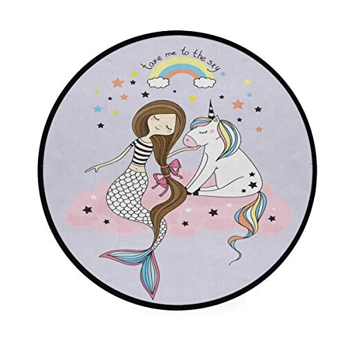 Tapis Licorne multicolore rond 92x92 cm variant 0 