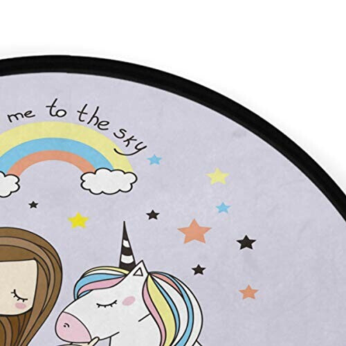 Tapis Licorne multicolore rond 92x92 cm variant 2 