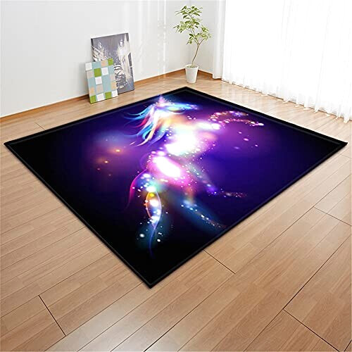 Tapis Licorne multicolore 50x80 cm