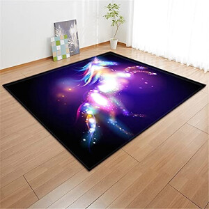 Tapis Licorne multicolore 50x80 cm