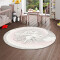 Tapis Licorne gris rond 160 cm - miniature