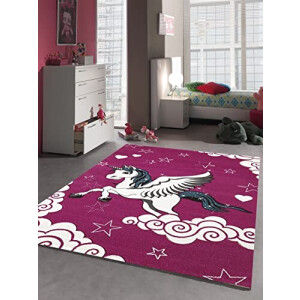 Tapis Licorne fuchsia 120x170 cm