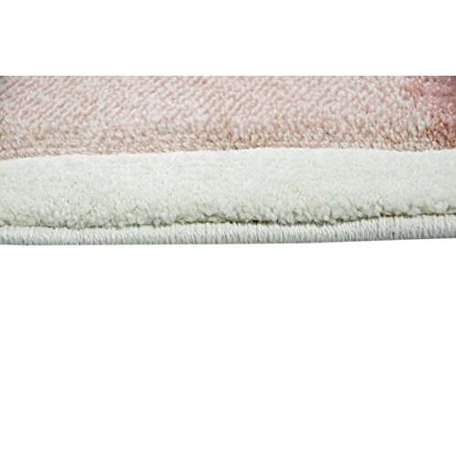 Tapis Licorne rose crème jaune violet turquoise gris 80 cm variant 4 
