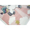 Tapis Licorne rose crème jaune violet turquoise gris 80 cm - miniature variant 3