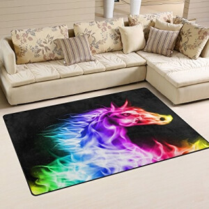 Tapis Licorne multicolore 50x80 cm