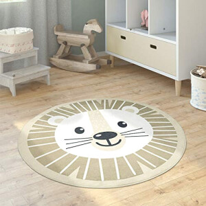 Tapis Lion beige rond 120 cm