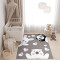 Tapis Ours gris blanc 80x150 cm - miniature