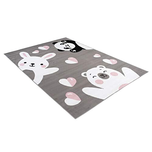 Tapis Ours gris blanc 80x150 cm variant 7 
