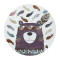 Tapis Ours violette rond 120 cm - miniature