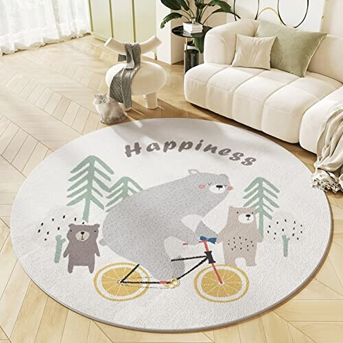 Tapis Ours rond 100x100 cm