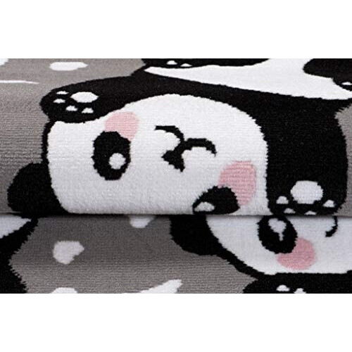 Tapis Panda gris blanc 80x150 cm variant 2 