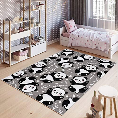 Tapis Panda gris blanc 80x150 cm variant 5 