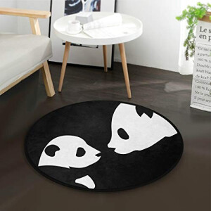 Tapis Panda multicolore rond 92x92 cm