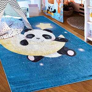 Tapis Panda bleu / 120x170 cm