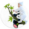 Tapis Panda rond 70x70 cm - miniature