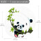 Tapis Panda rond 70x70 cm - miniature variant 2
