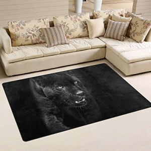 Tapis Panthère noir 153x100 cm