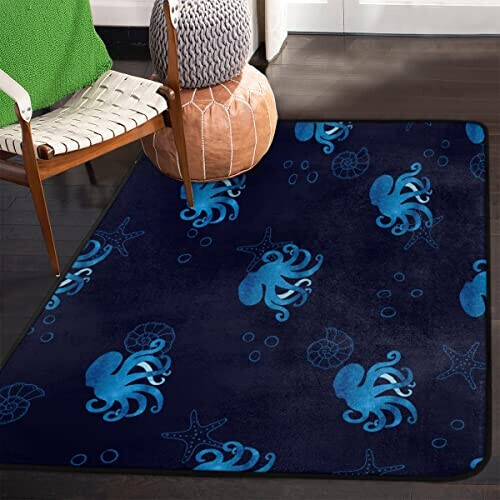 Tapis Pieuvre multicolore 99x152 cm variant 5 